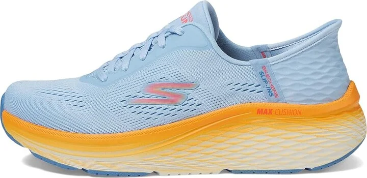 SKECHERS Max Cushioning Elite 2.0 Solace Hands Free Slip-Ins Women's Shoes Blue/Orange : 10 B - Medium, Textile - Image 6