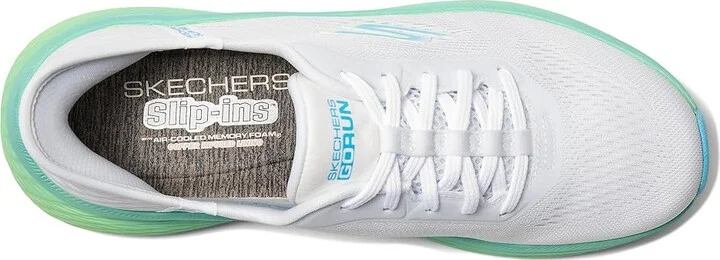 SKECHERS Max Cushioning Elite 2.0 Solace Hands Free Slip-Ins Women's Shoes White/Blue : 7.5 B - Medium, Textile - Image 2