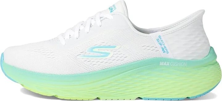 SKECHERS Max Cushioning Elite 2.0 Solace Hands Free Slip-Ins Women's Shoes White/Blue : 7.5 B - Medium, Textile - Image 6