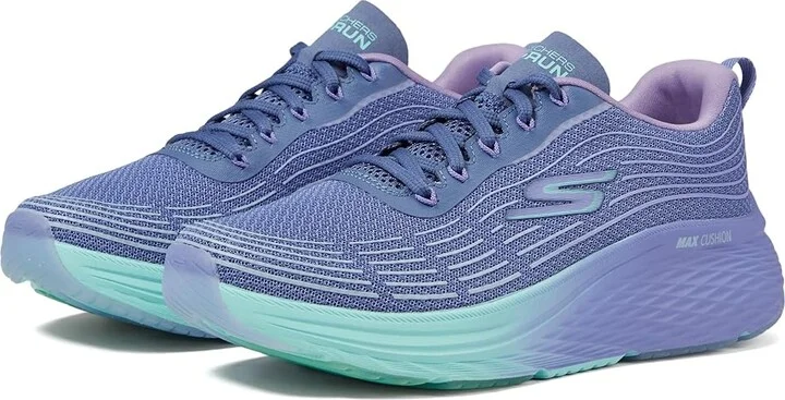 SKECHERS Max Cushioning Elite 2.0 Speed Play Women's Shoes Blue/Lavender : 5 B - Medium, Textile