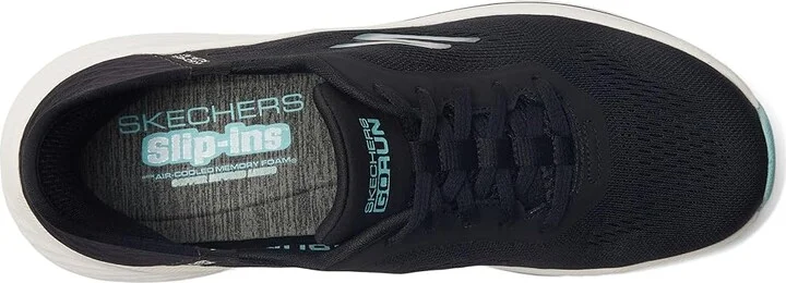 SKECHERS Max Cushioning Elite 2.0 Vanish Hands Free Slip-Ins Women's Shoes Black/Blue : 5 B - Medium, Synthetic - Image 2