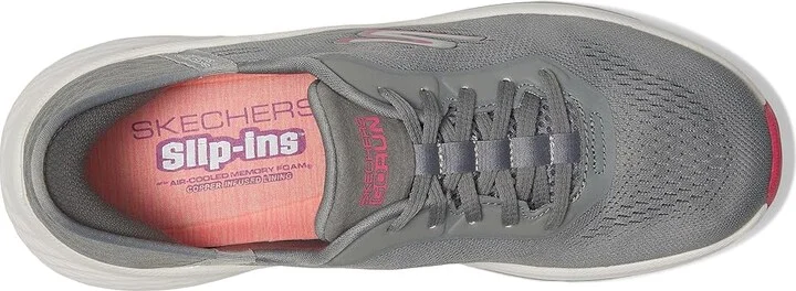 SKECHERS Max Cushioning Elite 2.0 Vanish Hands Free Slip-Ins Women's Shoes Charcoal/Pink : 6.5 B - Medium, Synthetic - Image 2