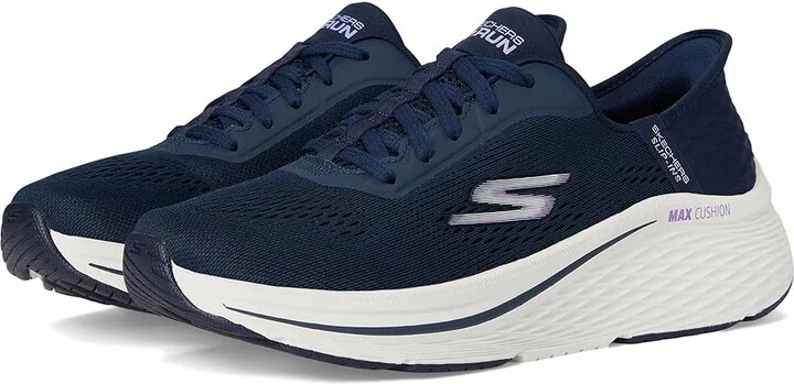 SKECHERS Max Cushioning Elite 2.0 Vanish Hands Free Slip-Ins Women's Shoes Navy/Lavender : 6.5 B - Medium, Synthetic