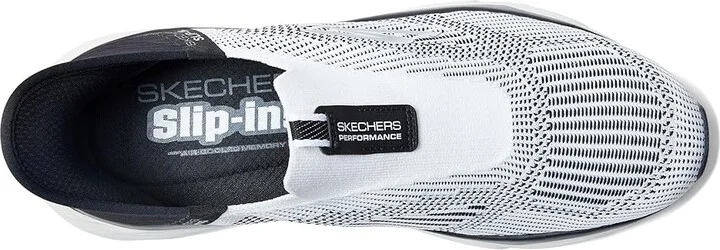 SKECHERS Max Cushioning Elite Advantageous Hands Free Slip-Ins Men's Shoes White/Black : 7 D - Medium, Synthetic/Textile - Image 2