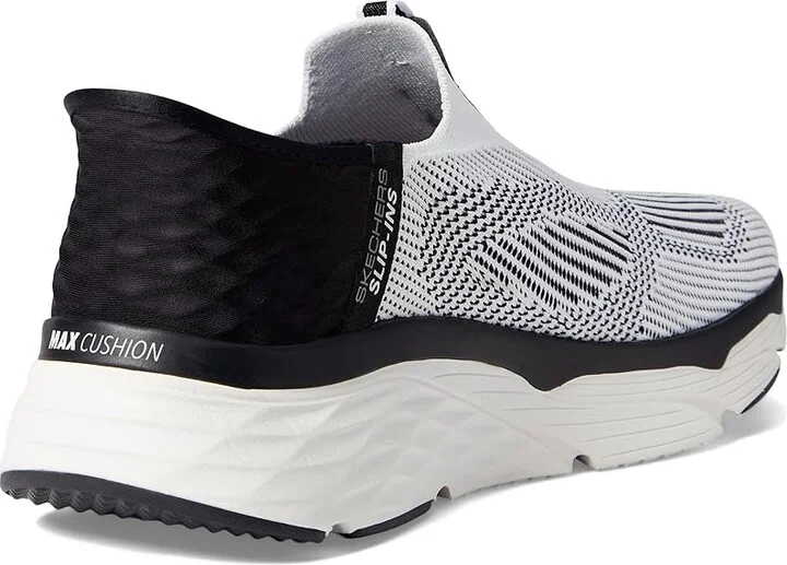 SKECHERS Max Cushioning Elite Advantageous Hands Free Slip-Ins Men's Shoes White/Black : 7 D - Medium, Synthetic/Textile - Image 4