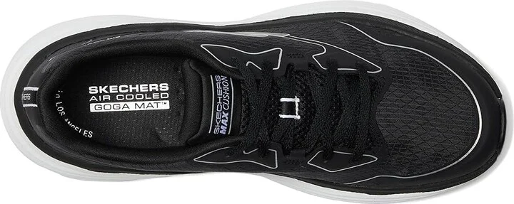 SKECHERS Max Cushioning Endeavour Galloway Women's Shoes Black/Silver : 9 B - Medium, Rubber/Textile - Image 2