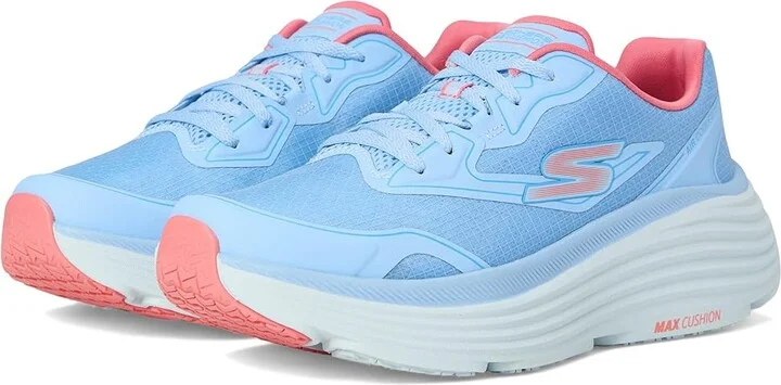 SKECHERS Max Cushioning Endeavour Galloway Women's Shoes Blue/Coral : 8 B - Medium, Rubber/Textile