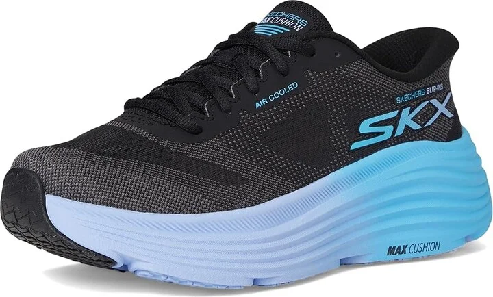 SKECHERS Max Cushioning Endeavour Hallandale Hands Free Slip-Ins Women's Shoes Black/Blue : 6 D - Wide - Image 5