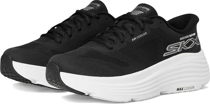 SKECHERS Max Cushioning Endeavour Hallandale Hands Free Slip-Ins Women's Shoes Black/White : 10 B - Medium