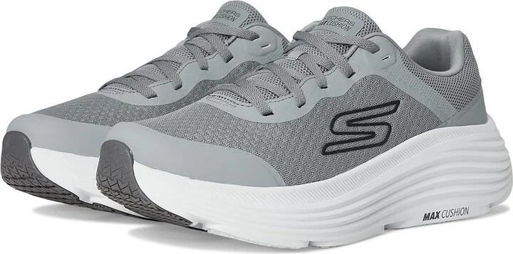SKECHERS Max Cushioning Endeavour Men's Running Shoes Charcoal : 9.5 E - Wide, Synthetic