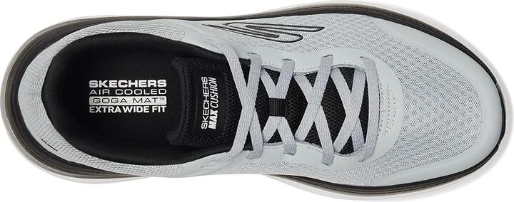 SKECHERS Max Cushioning Endeavour Men's Running Shoes Light Gray/Black : 11.5 E - Wide, Synthetic - Image 2