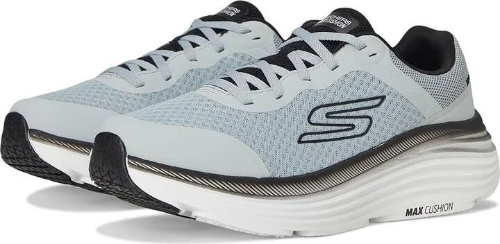 SKECHERS Max Cushioning Endeavour Men's Running Shoes Light Gray/Black : 11.5 E - Wide, Synthetic