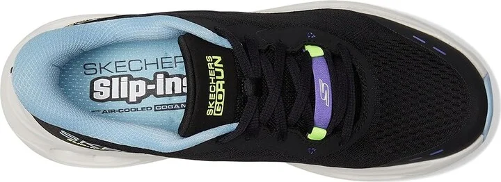 SKECHERS Max Cushioning Glide Step Caledonia Hands Free Slip-Ins Women's Shoes Black/Blue : 9 B - Medium, Synthetic - Image 2