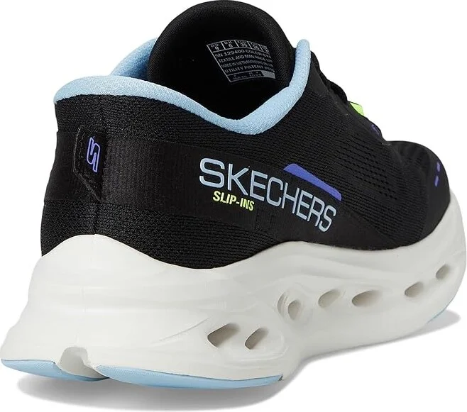 SKECHERS Max Cushioning Glide Step Caledonia Hands Free Slip-Ins Women's Shoes Black/Blue : 9 B - Medium, Synthetic - Image 4
