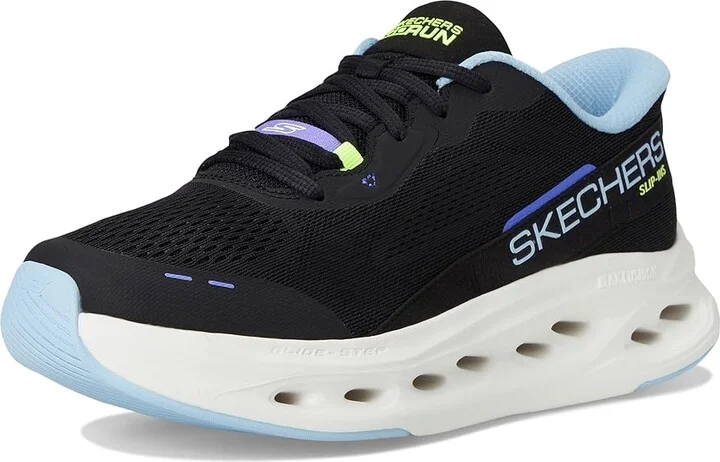 SKECHERS Max Cushioning Glide Step Caledonia Hands Free Slip-Ins Women's Shoes Black/Blue : 9 B - Medium, Synthetic - Image 5