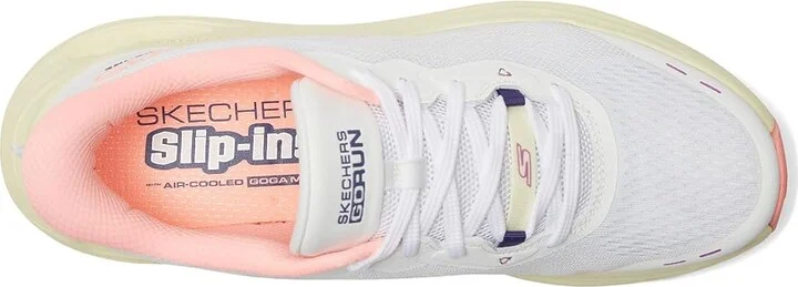 SKECHERS Max Cushioning Glide Step Caledonia Hands Free Slip-Ins Women's Shoes White/Pink : 5 B - Medium, Synthetic - Image 2