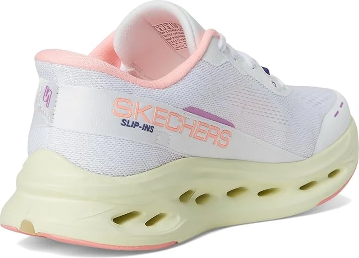 SKECHERS Max Cushioning Glide Step Caledonia Hands Free Slip-Ins Women's Shoes White/Pink : 5 B - Medium, Synthetic - Image 4