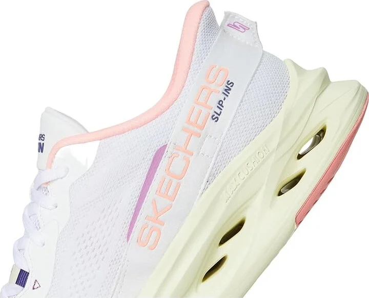 SKECHERS Max Cushioning Glide Step Caledonia Hands Free Slip-Ins Women's Shoes White/Pink : 5 B - Medium, Synthetic - Image 7