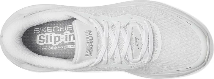 SKECHERS Max Cushioning Glide Step Caledonia Hands Free Slip-Ins Women's Shoes White/Silver : 10 B - Medium, Synthetic - Image 2