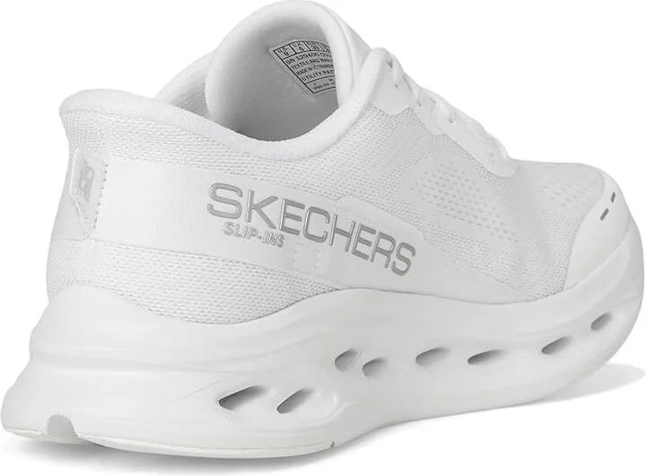 SKECHERS Max Cushioning Glide Step Caledonia Hands Free Slip-Ins Women's Shoes White/Silver : 10 B - Medium, Synthetic - Image 4