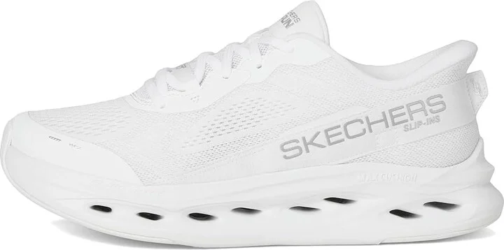 SKECHERS Max Cushioning Glide Step Caledonia Hands Free Slip-Ins Women's Shoes White/Silver : 10 B - Medium, Synthetic - Image 6