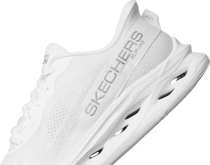 SKECHERS Max Cushioning Glide Step Caledonia Hands Free Slip-Ins Women's Shoes White/Silver : 10 B - Medium, Synthetic - Image 7