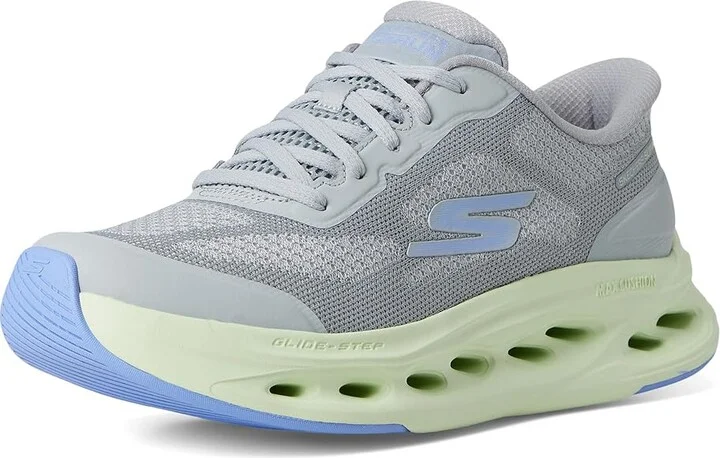 SKECHERS Max Cushioning Glide Step Hartford Hands Free Slip-Ins Women's Shoes Gray/Lime : 11 B - Medium - Image 5