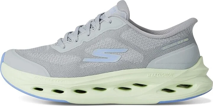SKECHERS Max Cushioning Glide Step Hartford Hands Free Slip-Ins Women's Shoes Gray/Lime : 11 B - Medium - Image 6