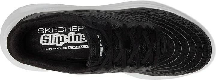 SKECHERS Max Cushioning Glide Step Sapphire Hands Free Slip-Ins Women's Shoes Black/White : 11 B - Medium, Synthetic - Image 2