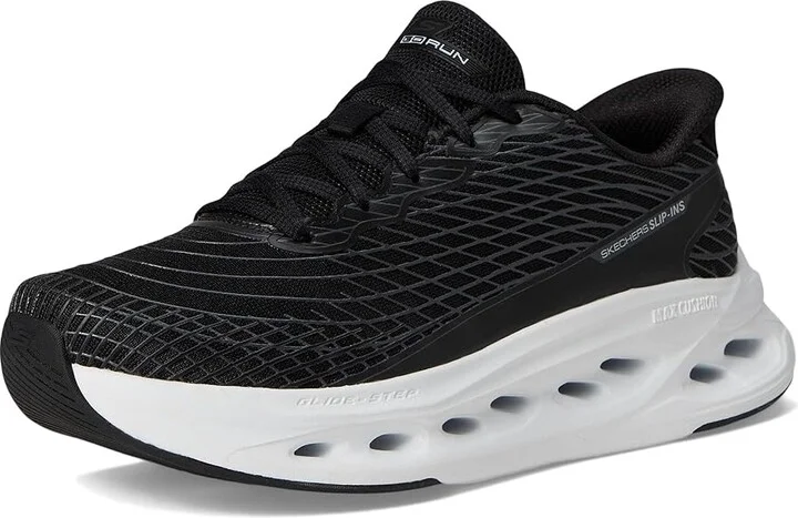 SKECHERS Max Cushioning Glide Step Sapphire Hands Free Slip-Ins Women's Shoes Black/White : 11 B - Medium, Synthetic - Image 5