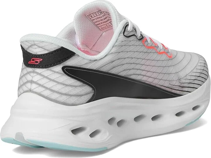 SKECHERS Max Cushioning Glide Step Sapphire Hands Free Slip-Ins Women's Shoes White/Multi : 7.5 B - Medium, Synthetic - Image 4