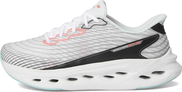 SKECHERS Max Cushioning Glide Step Sapphire Hands Free Slip-Ins Women's Shoes White/Multi : 7.5 B - Medium, Synthetic - Image 6