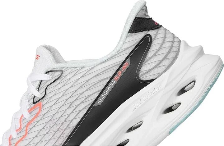 SKECHERS Max Cushioning Glide Step Sapphire Hands Free Slip-Ins Women's Shoes White/Multi : 7.5 B - Medium, Synthetic - Image 7