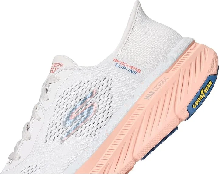 SKECHERS Max Cushioning Premier 2.0 Alora Hands Free Slip-Ins Women's Shoes Light Gray/Orange : 9 B - Medium - Image 7
