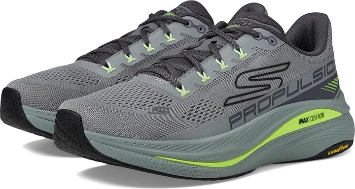 SKECHERS Max Cushioning Propulsion Men's Shoes Gray/Multi : 7 D - Medium, Rubber