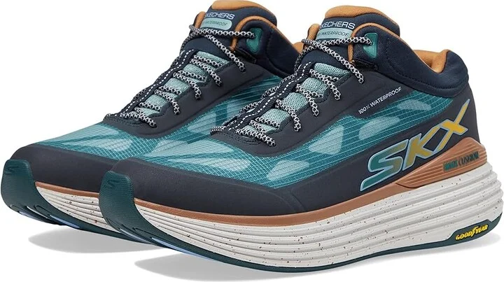 SKECHERS Max Cushioning Suspension Terrace Waterproof Women's Climbing Shoes Navy/Teal : 7.5 B - Medium
