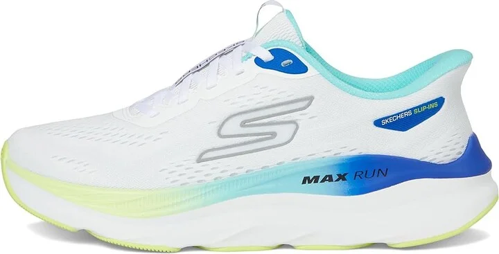 SKECHERS Max Run Hands Free Slip-Ins Women's Shoes White/Multi : 7 B - Medium, Synthetic - Image 6