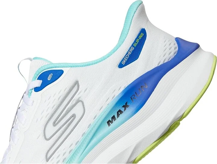 SKECHERS Max Run Hands Free Slip-Ins Women's Shoes White/Multi : 7 B - Medium, Synthetic - Image 7