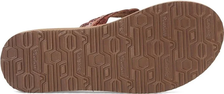SKECHERS Meditation - Catching Sun Women's Sandals Luggage : 5 B - Medium, Rubber - Image 3
