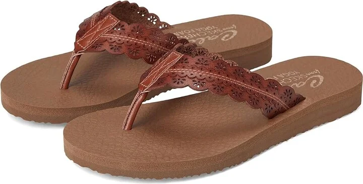SKECHERS Meditation - Catching Sun Women's Sandals Luggage : 5 B - Medium, Rubber
