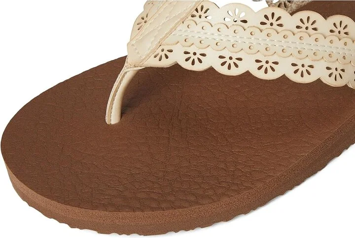 SKECHERS Meditation - Catching Sun Women's Sandals Natural : 5 B - Medium, Rubber - Image 7