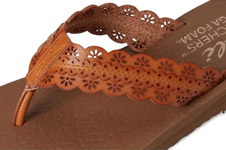 SKECHERS Meditation - Catching Sun Women's Sandals Tan : 9 B - Medium, Rubber - Image 7
