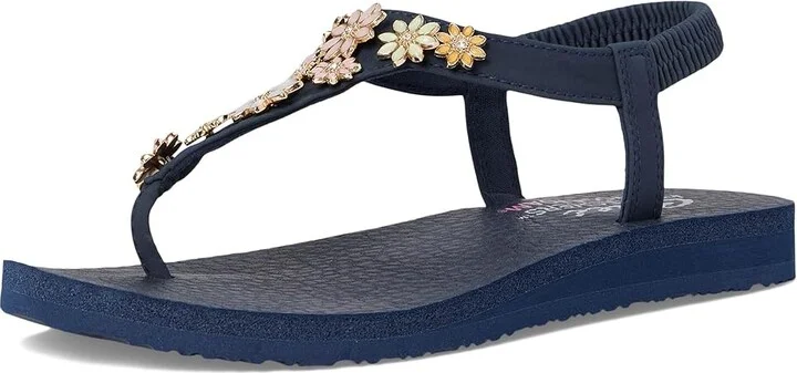 SKECHERS Meditation - Happy Daisies Women's Sandals Navy/Multi : 10 B - Medium - Image 5