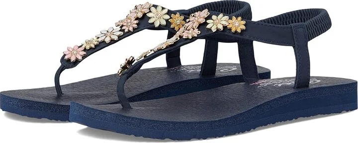 SKECHERS Meditation - Happy Daisies Women's Sandals Navy/Multi : 10 B - Medium