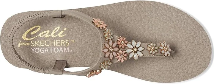 SKECHERS Meditation - Happy Daisies Women's Sandals Taupe/Multi : 10 B - Medium - Image 2