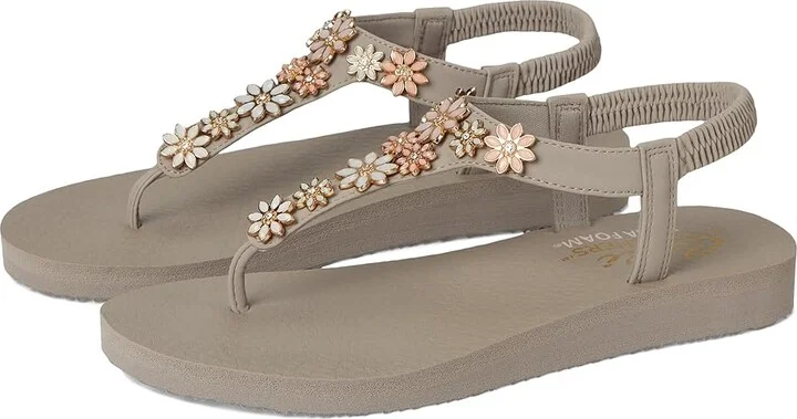 SKECHERS Meditation - Happy Daisies Women's Sandals Taupe/Multi : 10 B - Medium