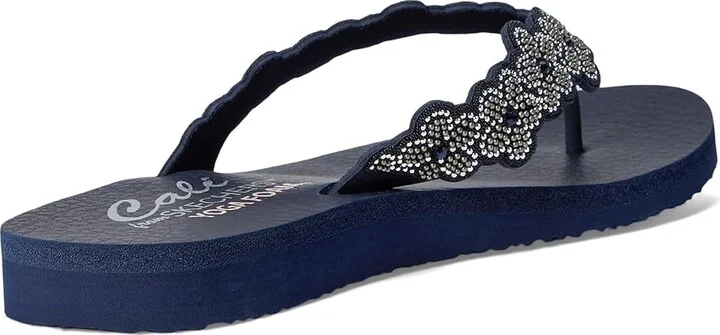 SKECHERS Meditation - Rare Elegance Women's Sandals Navy : 8 B - Medium, Rubber - Image 4