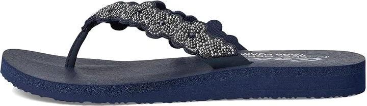 SKECHERS Meditation - Rare Elegance Women's Sandals Navy : 8 B - Medium, Rubber - Image 6