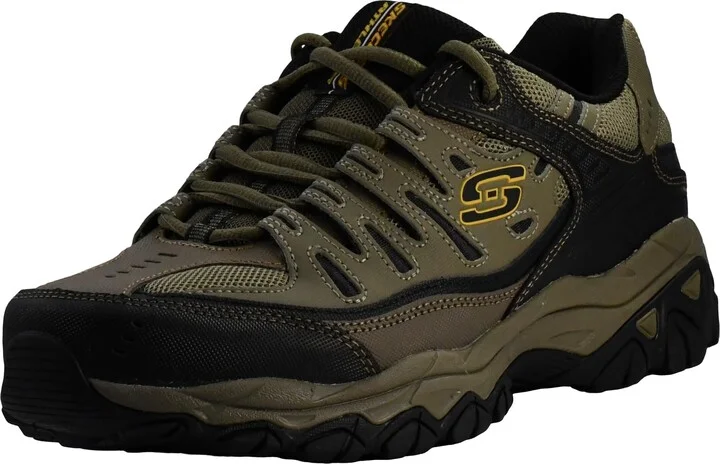 Skechers Men's Afterburn M. Fit Fashion Sneakers – Leather Upper