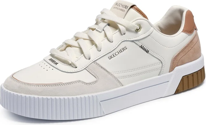 Skechers Men's Jade Kovos Leather and Suede Lace-Up Sneakers